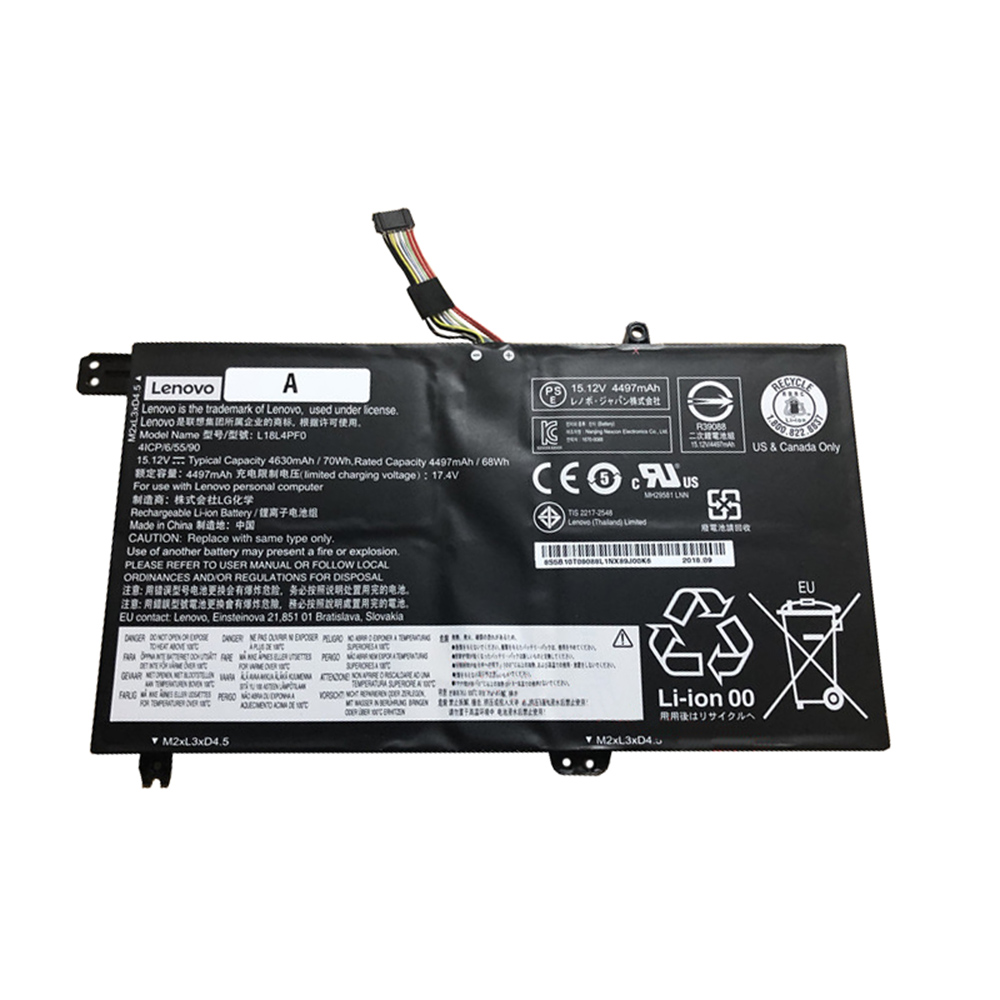 Batterie originale Lenovo 5B10T09088 L18L4PF0 15.12V 4630mAh,70Wh pour ordinateur portable Lenovo Ideapad S540-15IWL-81NE003XGE, Ideapad S540-15IWL 81SW001SMH séries