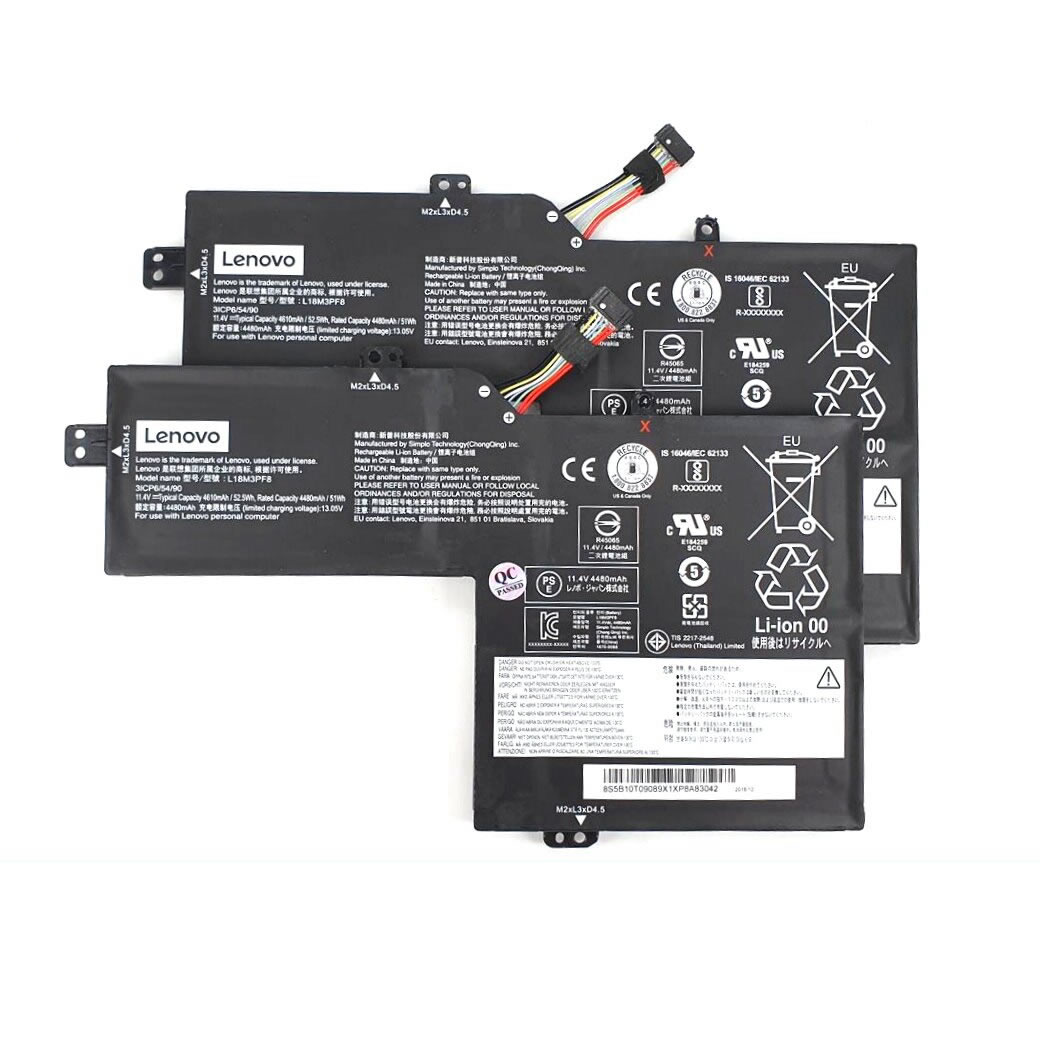 Batterie originale Lenovo L18M3PF8 11.4V 4610mAh,52.5Wh pour ordinateur portable Lenovo IdeaPad S540-15IML, Ideapad S540 15 séries