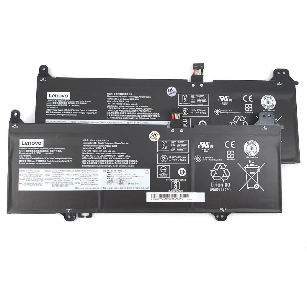 Batterie originale Lenovo L18M3PG2 31CP5/88/70 5B10T04978 11.52V 4955mAh,57Wh pour ordinateur portable Lenovo 5B10T09113, L18L3PG2 séries