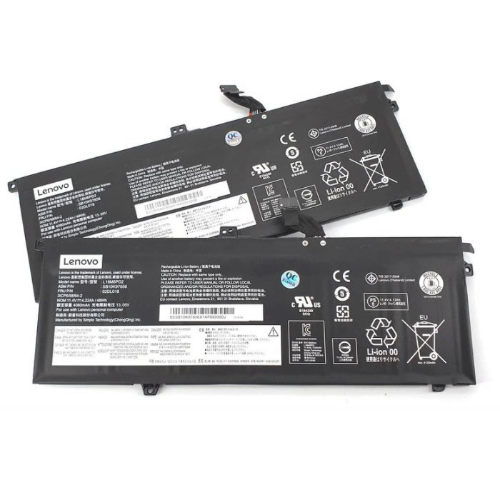 Batterie originale Lenovo L18M6PD2 SB10K97656 02DL018 11.4V 4220mAh, 48Wh pour ordinateur portable Lenovo 02DL018, L18M6PD2 séries