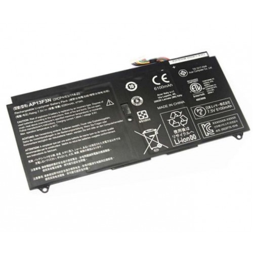 Batterie originale Acer AP13F3N 2ICP4/63/114-2 7.5V 6280mAh, 47Wh pour ordinateur portable Acer ASPIRE S7-392-54208G12TWS, Aspire S7-392-5626 séries