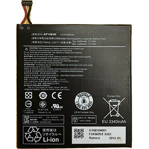 Batterie originale Acer AP14E4K lCP4/86/94 3.8V 3520mAh, 13.3Wh pour ordinateur portable Acer Iconia One7 B1-750 séries