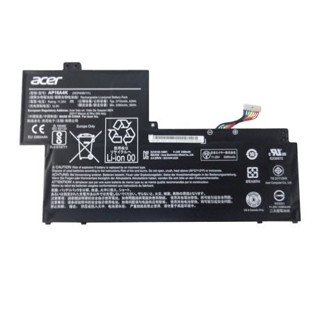 Batterie originale Acer AP16A4K KT.00304.003 3ICP4/68/111 11.25V 3770mAh, 42Wh pour ordinateur portable Acer Swift 1 SF113-31-C3MA, Swift 1 SF113-31-P5BP séries