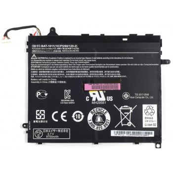 Batterie originale Acer BAT-1011 BAT1011 BT.0020G.003 3.7V 9800mAh, 36Wh pour ordinateur portable Acer Iconia Tab A700-10S32U, Iconia Tab A510 séries