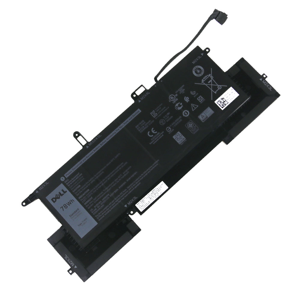 Batterie originale Dell 02K0CK 7146W 0C76H7 11.4V 6500mAh, 78Wh pour ordinateur portable Dell Latitude 7400 2-in-1(N032L7400C-D1506CN), Latitude 7400 2-in-1 séries