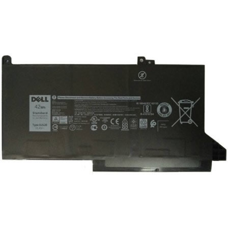 Batterie originale Dell 0G74G 11.4V 3500mAh, 42Wh pour ordinateur portable Dell N013L7280-D1606CN, N001L7280-D2506CN séries