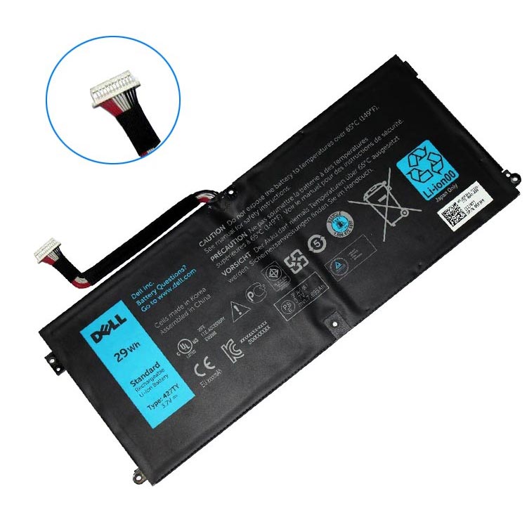 Batterie originale Dell 427TY 3.7V 7695mAh, 29Wh pour ordinateur portable Dell 427TY séries