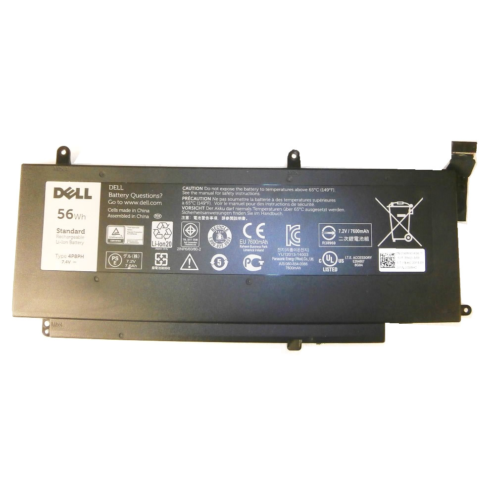 Batterie originale Dell 4P8PH G05H0 G05HO 7.4V 7600mAh, 56Wh pour ordinateur portable Dell Inspiron N7547, Inspiron 5547-3207 séries