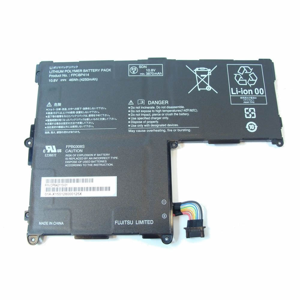 Batterie originale Fujitsu FPCBP414 CP642113-01 FPB0308S 10.8V 4250mAh, 46Wh pour ordinateur portable Fujitsu Q704 séries