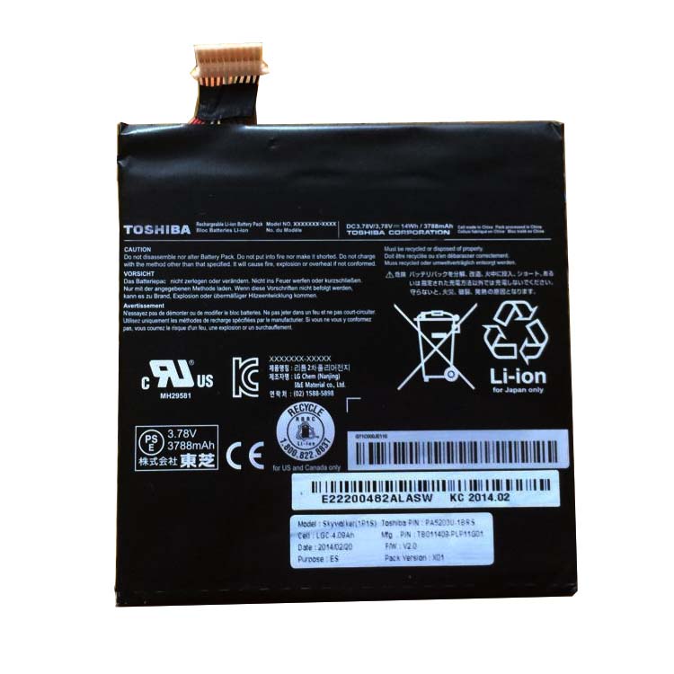 Toshiba PA5203U-1BRS batterie originale 3.7V 3788mAh, 14Wh pour ordinateur portable Toshiba WT8PE-B séries