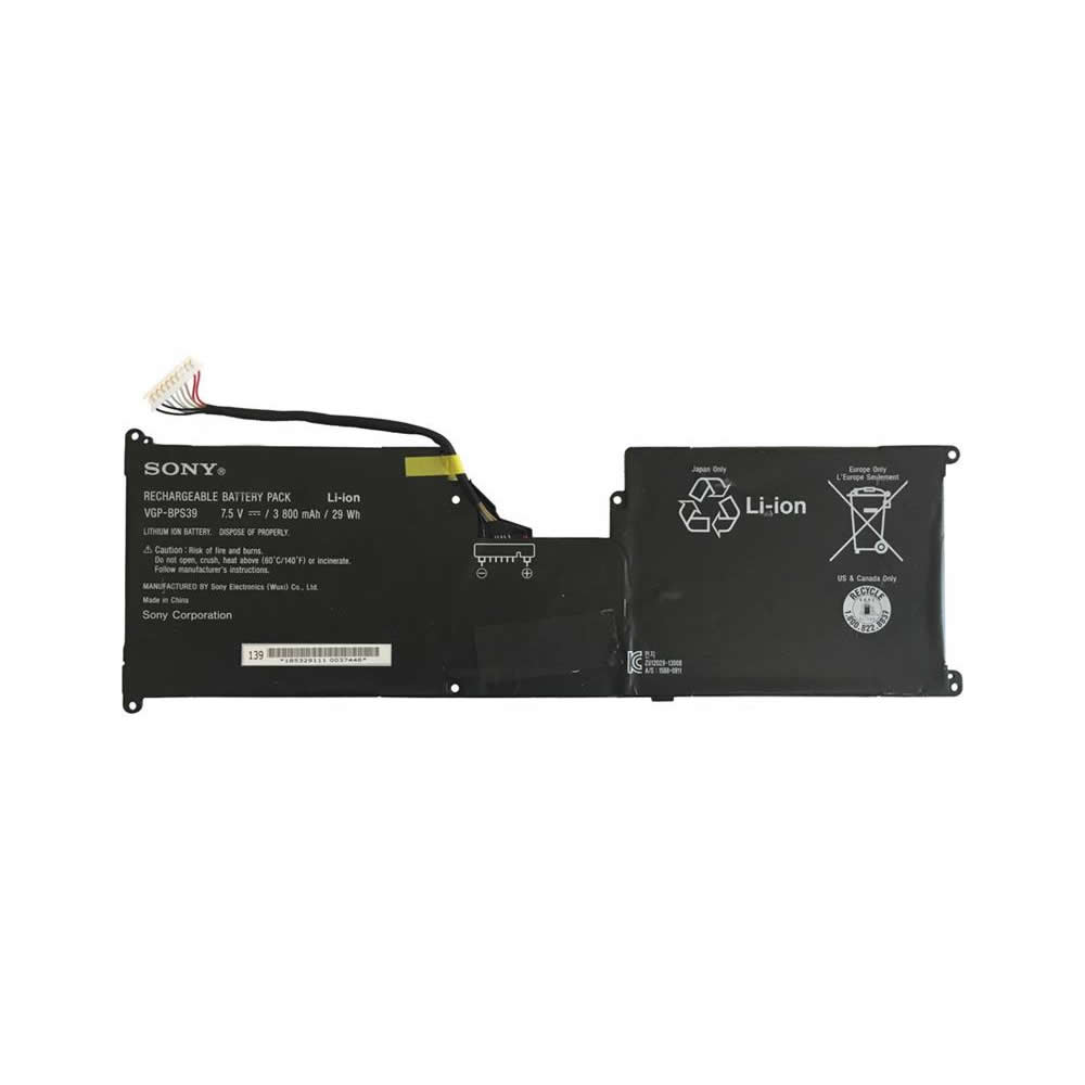 Sony VGP-BPS39 batterie originale 7.5V 3800mAh, 29Wh pour ordinateur portable Sony SVT-1121G4E/B, SVT11227CG séries