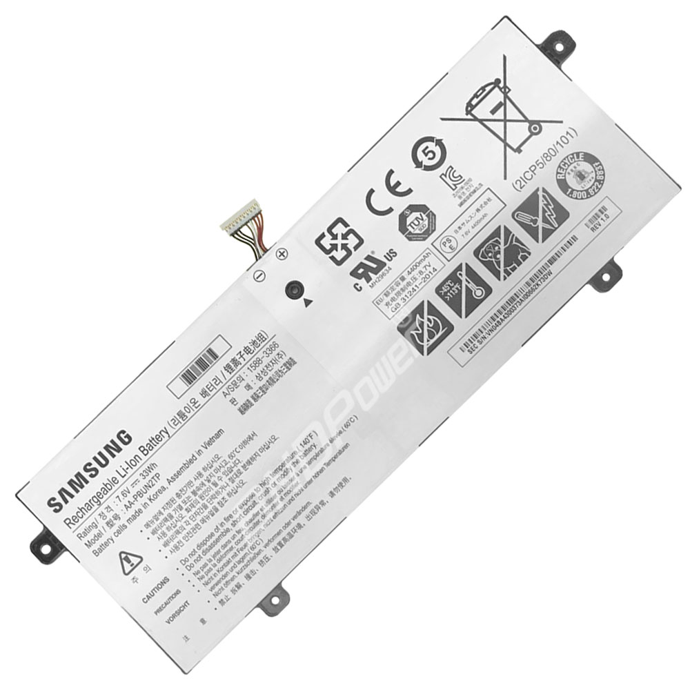 Batterie originale Samsung AA-PBUN2TP BA43-00373A 7.6V 4400mAh, 33Wh pour ordinateur portable Samsung Chromebook 3 XE500C13-K01US, NT500R3W-KD3S séries