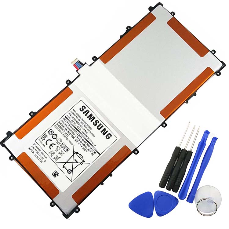 Batterie originale Samsung SP3496A8H HA32ARB 3.75V 9000mAh, 33.75Wh pour ordinateur portable Samsung GT-P8110 Tablet, Google Nexus 10 Tablet séries