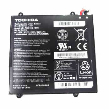 Toshiba PA5218U-1BRS batterie originale 3.75V 5200mAh, 20Wh pour ordinateur portable Toshiba A204 AT10-B séries