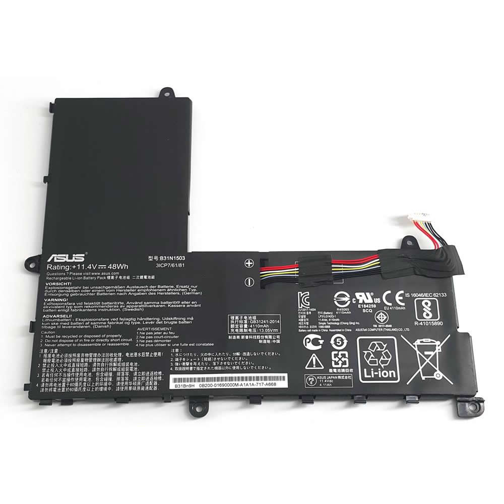 Asus 0B200-01690000 B31N1503 batterie originale 11.4V 4110mAh pour ordinateur portable Asus E202SA, E202SA séries