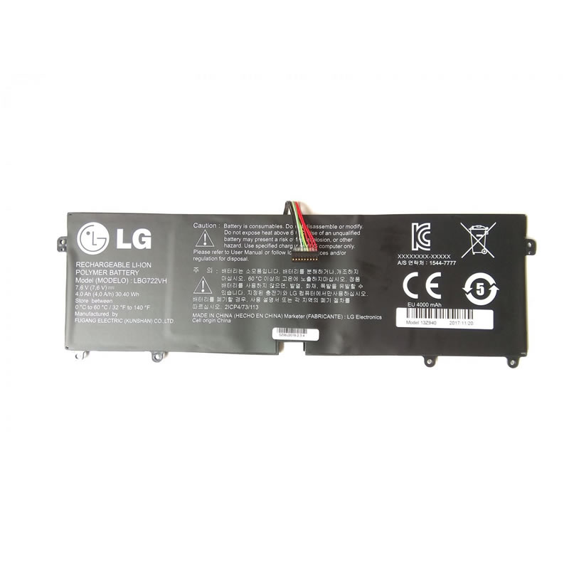 LG LBG722VH batterie originale 7.6V 4000mAh pour ordinateur portable LG 13z940, 13Z940-G.BK71P1, 13Z940-G.DK71P1 séries