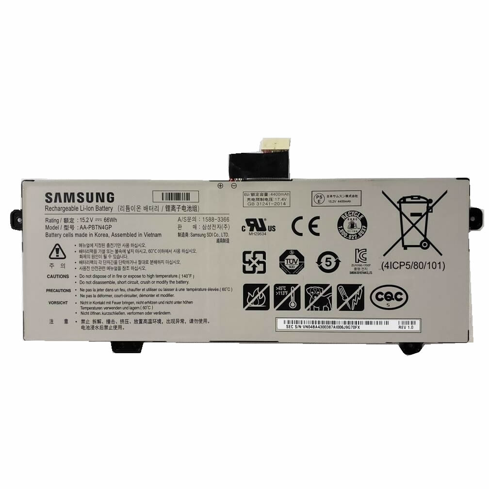 Batterie originale Samsung AA-PBTN4GP 15.2V 4400mAh pour ordinateur portable Samsung NP800G5H séries