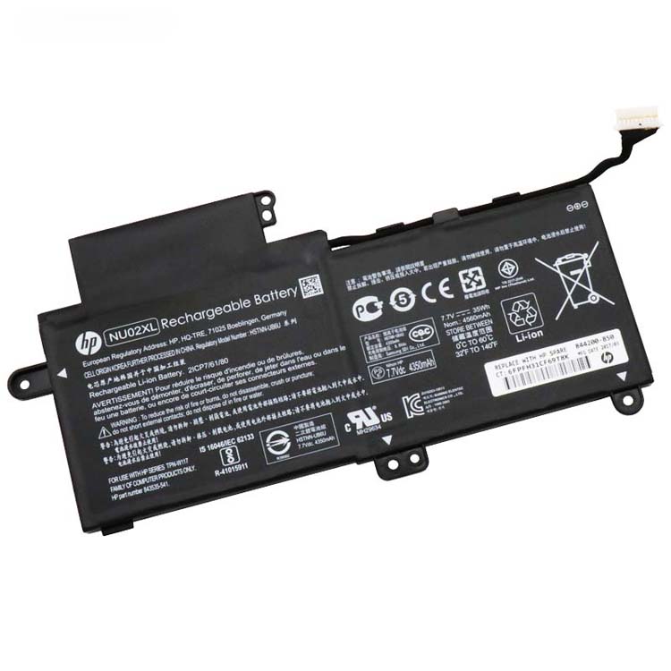 Batterie originale HP NU02XL HSTNN-UB6U 843535-541 7.7V 4350mAh pour ordinateur portable HP M1-u001dx, Pavilion x360 m1-u001dx séries