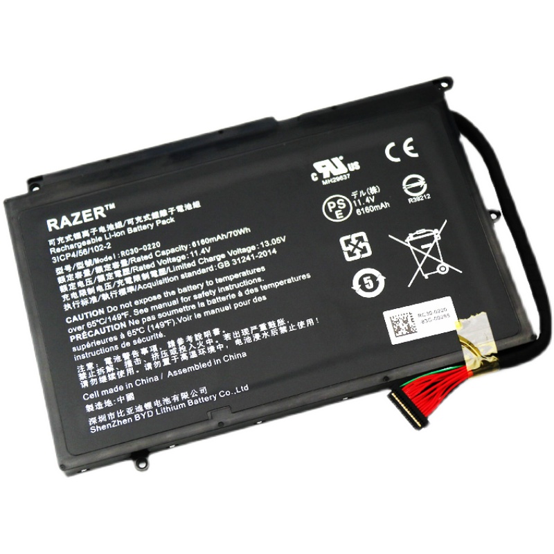 Batterie originale Razer RC30-0220 11.4V 5350mAh pour ordinateur portable Razer Blade 17 RZ09-0220