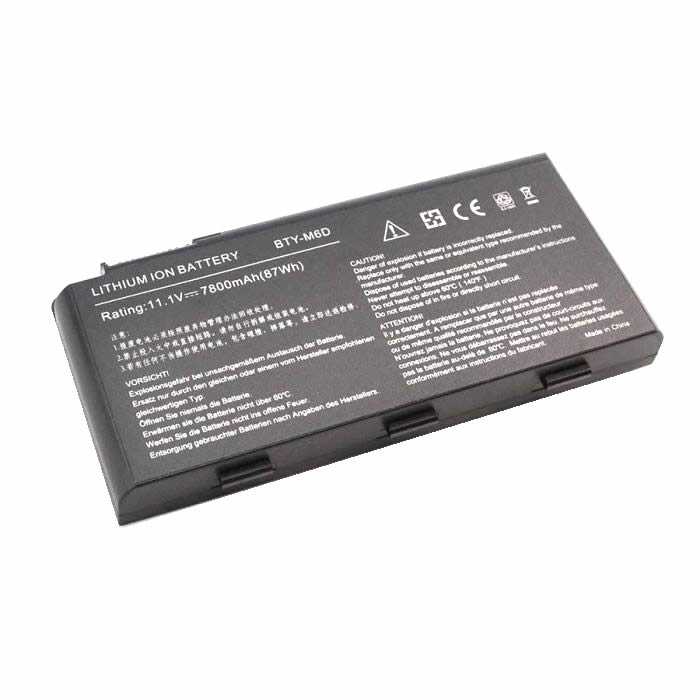 Batterie originale Msi BTY-M6D, 957-16FXXP-101,MS-16F2 11.1V 7800mAh pour ordinateur portable MSI GX660R E6603 GT70 GT780 GX660 GT60 GT70 GX680 séries