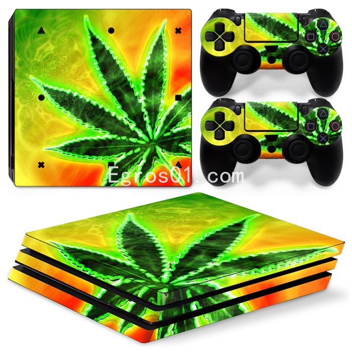 Autocollant skin PS4 Pro - Marijuana 08